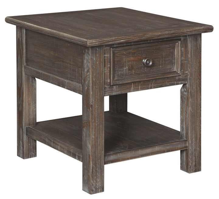 Wyndahl End Table T648-3 Rustic Brown Casual Stationary Occasionals By AFI - sofafair.com