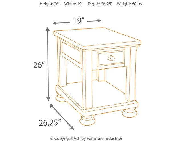 Porter Coffee Table and 2 Chairside End Tables T697T2 Rustic Brown Casual Occasional Table Package By AFI - sofafair.com