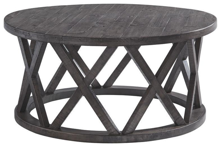 Sharzane Coffee Table T711-8 Grayish Brown Casual Stationary Occasionals By AFI - sofafair.com