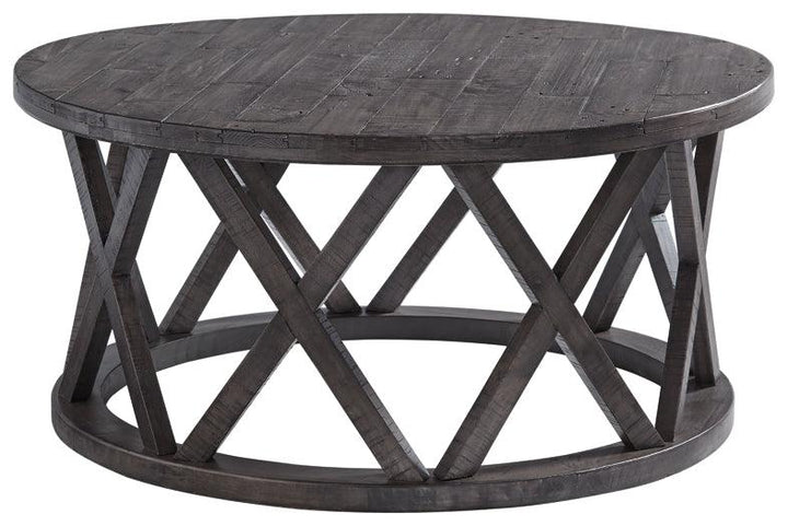 Sharzane Coffee Table and 2 End Tables T711T1 Grayish Brown Casual Occasional Table Package By AFI - sofafair.com