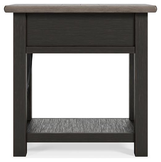 Tyler Creek Chairside End Table T736-107 Two-tone Casual Stationary Occasionals By AFI - sofafair.com