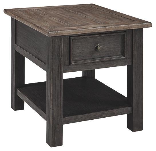 Tyler Creek End Table T736-3 Grayish Brown/Black Casual Stationary Occasionals By AFI - sofafair.com