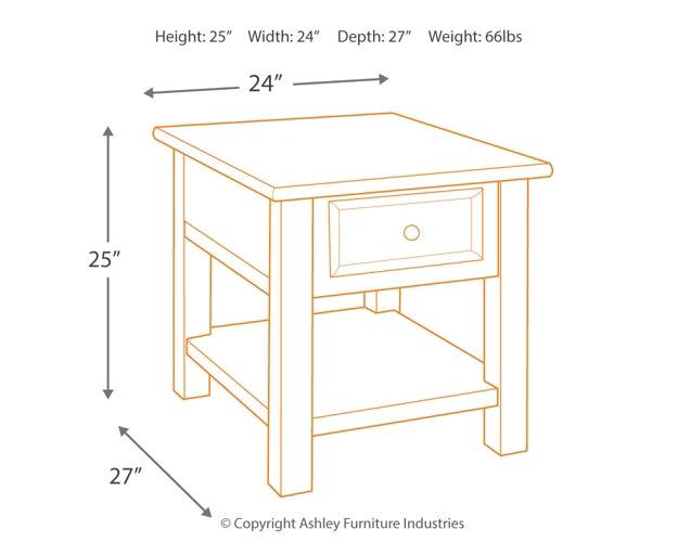 Tyler Creek Coffee Table and 2 End Tables T736T2 Grayish Brown/Black Casual Occasional Table Package By AFI - sofafair.com