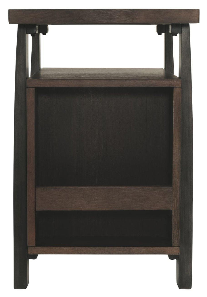 Vailbry Chairside End Table T758-7 Brown Casual Motion Occasionals By AFI - sofafair.com