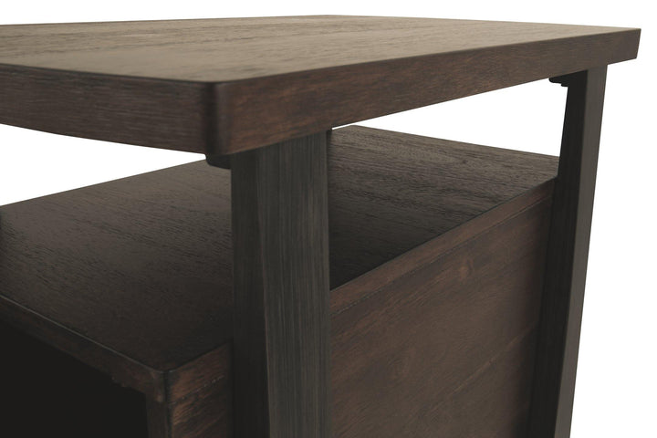 Vailbry Chairside End Table T758-7 Brown Casual Motion Occasionals By AFI - sofafair.com