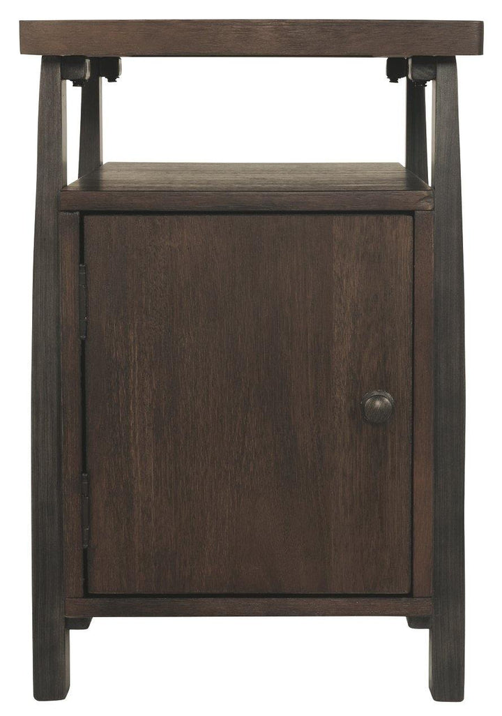 Vailbry Chairside End Table T758-7 Brown Casual Motion Occasionals By AFI - sofafair.com