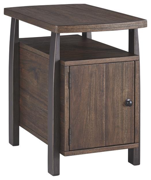 Vailbry Chairside End Table T758-7 Brown Casual Motion Occasionals By AFI - sofafair.com