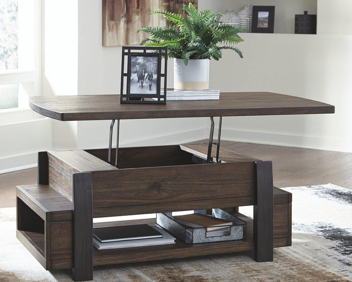 Vailbry Coffee Table with Lift Top T758-9 Brown Casual Motion Occasionals By AFI - sofafair.com