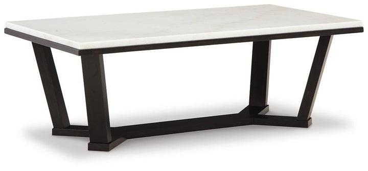 Fostead Coffee Table T770-1 White/Espresso Contemporary Stationary Occasionals By AFI - sofafair.com