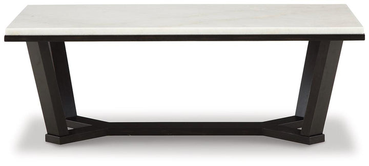 Fostead Coffee Table T770-1 White/Espresso Contemporary Stationary Occasionals By AFI - sofafair.com