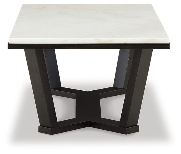 Fostead Coffee Table T770-1 White/Espresso Contemporary Stationary Occasionals By AFI - sofafair.com