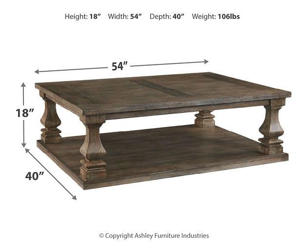 Johnelle Coffee Table T776-1 Gray Casual Stationary Occasionals By AFI - sofafair.com
