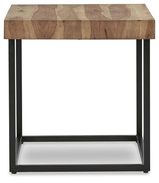 Bellwick End Table T777-2 Natural/Black Casual Stationary Occasionals By AFI - sofafair.com