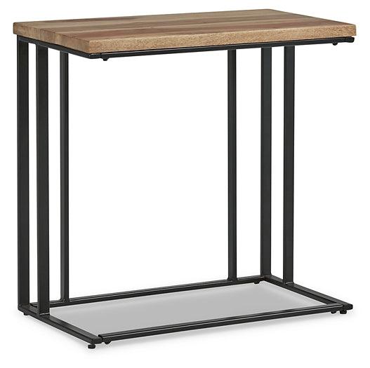 Bellwick Chairside End Table T777-7 Natural/Black Casual Stationary Occasionals By AFI - sofafair.com