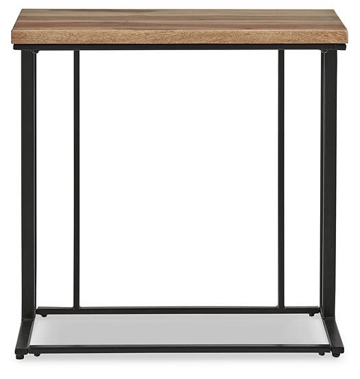 Bellwick Chairside End Table T777-7 Natural/Black Casual Stationary Occasionals By AFI - sofafair.com