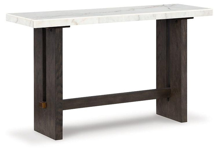 Burkhaus Sofa Table T779-4 White/Dark Brown Contemporary Stationary Occasionals By AFI - sofafair.com