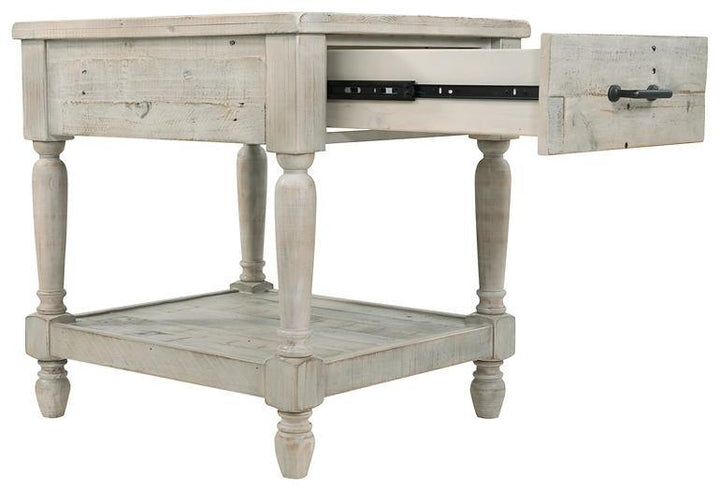 Shawnalore End Table T782-3 Whitewash Casual Stationary Occasionals By AFI - sofafair.com