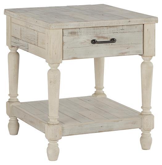 Shawnalore End Table T782-3 Whitewash Casual Stationary Occasionals By AFI - sofafair.com