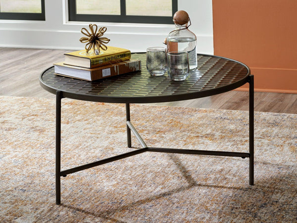Doraley Coffee Table T793-8 Brown/Gray Contemporary Stationary Occasionals By AFI - sofafair.com