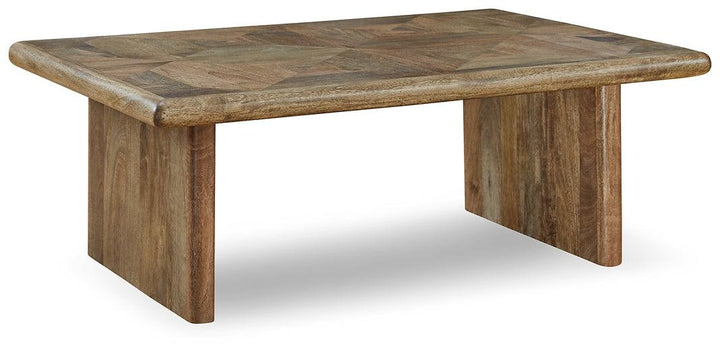 Lawland Coffee Table T822-1 Light Brown Contemporary Stationary Occasionals By AFI - sofafair.com