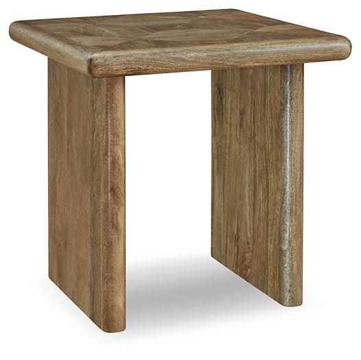 Lawland End Table T822-2 Light Brown Contemporary Stationary Occasionals By AFI - sofafair.com