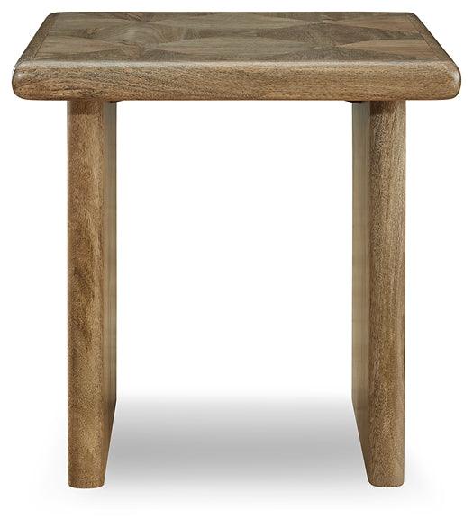 Lawland End Table T822-2 Light Brown Contemporary Stationary Occasionals By AFI - sofafair.com