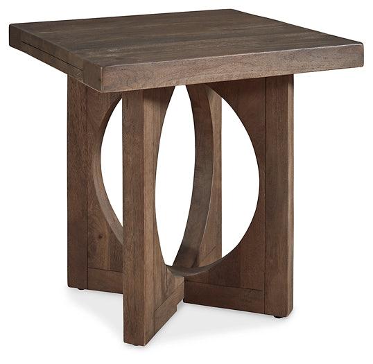 Abbianna End Table T829-2 Medium Brown Contemporary Stationary Occasionals By AFI - sofafair.com