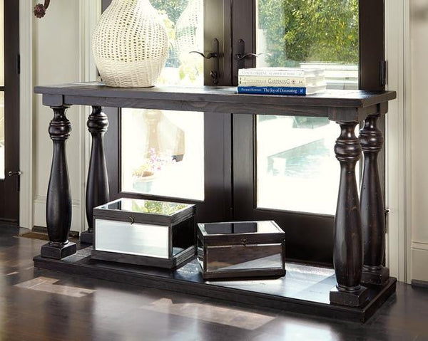 Mallacar Sofa/Console Table T880-4 Black Casual Stationary Occasionals By AFI - sofafair.com
