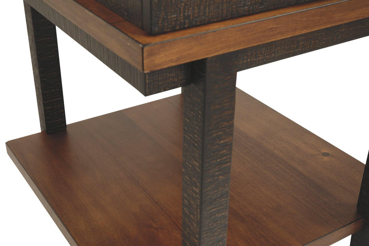 Stanah End Table T892-3 Two-tone Casual Stationary Occasionals By AFI - sofafair.com