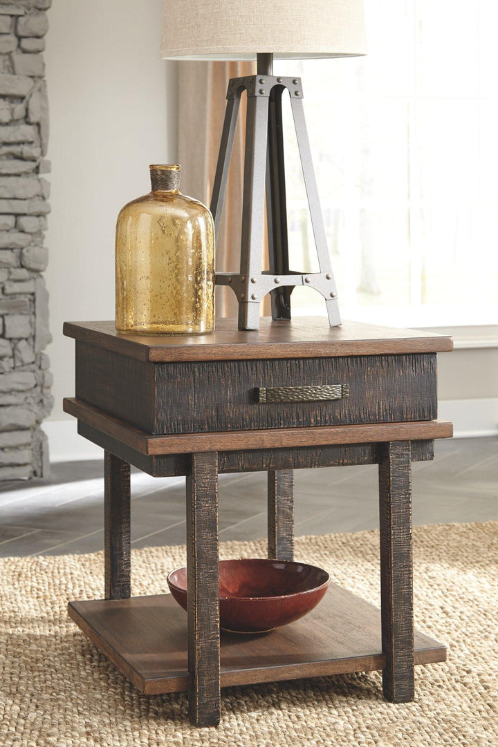Stanah End Table T892-3 Two-tone Casual Stationary Occasionals By AFI - sofafair.com