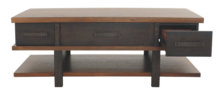 Stanah Coffee Table with Lift Top T892-9 Two-tone Casual Motion Occasionals By AFI - sofafair.com