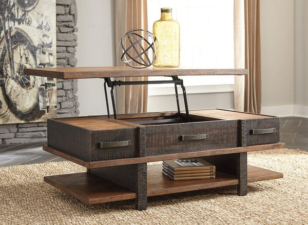 Stanah Coffee Table with Lift Top T892-9 Two-tone Casual Motion Occasionals By AFI - sofafair.com