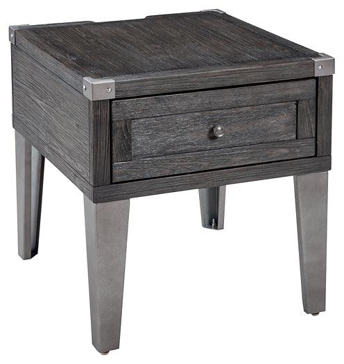 Todoe Coffee Table and 2 End Tables T901T2 Dark Gray Contemporary Occasional Table Package By AFI - sofafair.com