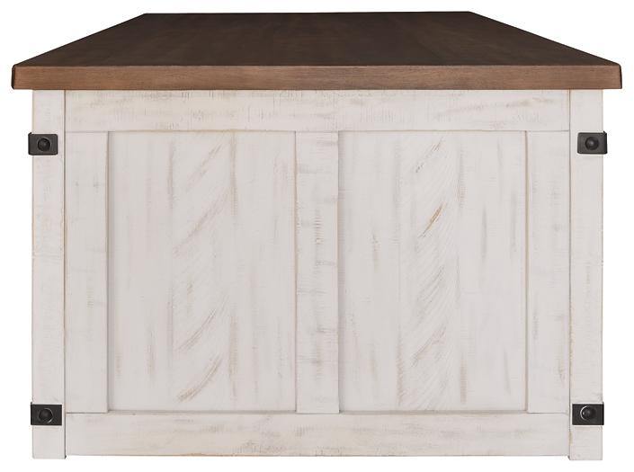Wystfield Coffee Table T969-1 White/Brown Casual Motion Occasionals By AFI - sofafair.com