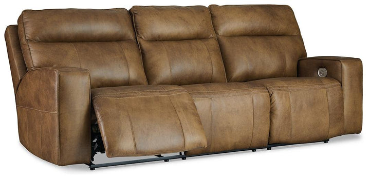 Game Plan Power Reclining Sofa U1520615 Caramel Contemporary Motion Upholstery By AFI - sofafair.com