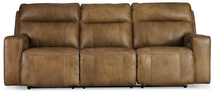 Game Plan Power Reclining Sofa U1520615 Caramel Contemporary Motion Upholstery By AFI - sofafair.com