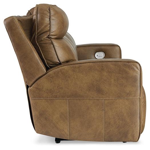 Game Plan Power Reclining Sofa U1520615 Caramel Contemporary Motion Upholstery By AFI - sofafair.com