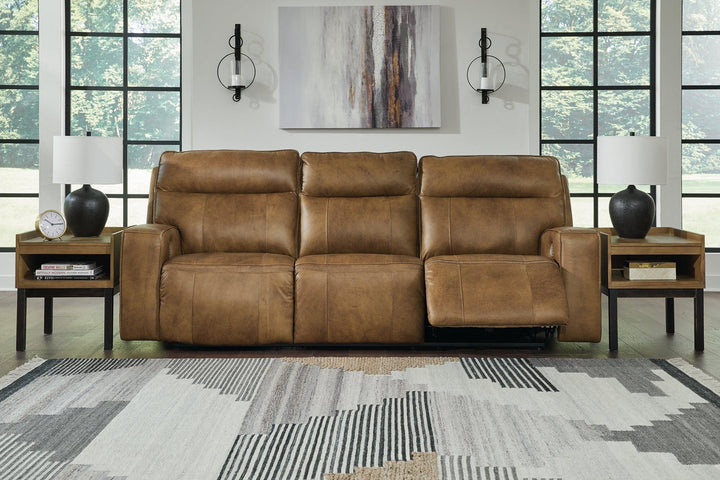 Game Plan Power Reclining Sofa U1520615 Caramel Contemporary Motion Upholstery By AFI - sofafair.com