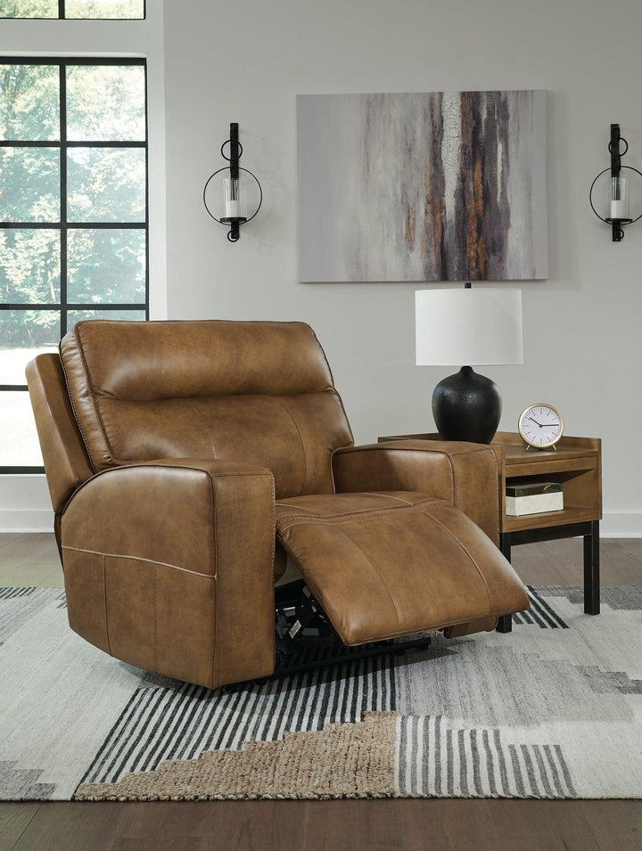 Game Plan Oversized Power Recliner U1520682 Caramel Contemporary Motion Upholstery By AFI - sofafair.com