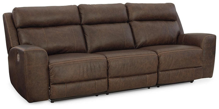 Roman Power Reclining Sofa U2540115 Umber Contemporary Motion Upholstery By AFI - sofafair.com