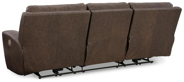 Roman Power Reclining Sofa U2540115 Umber Contemporary Motion Upholstery By AFI - sofafair.com