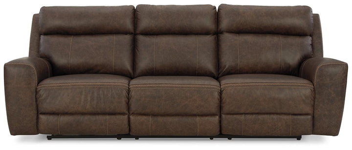 Roman Power Reclining Sofa U2540115 Umber Contemporary Motion Upholstery By AFI - sofafair.com