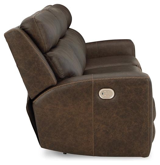 Roman Power Reclining Sofa U2540115 Umber Contemporary Motion Upholstery By AFI - sofafair.com