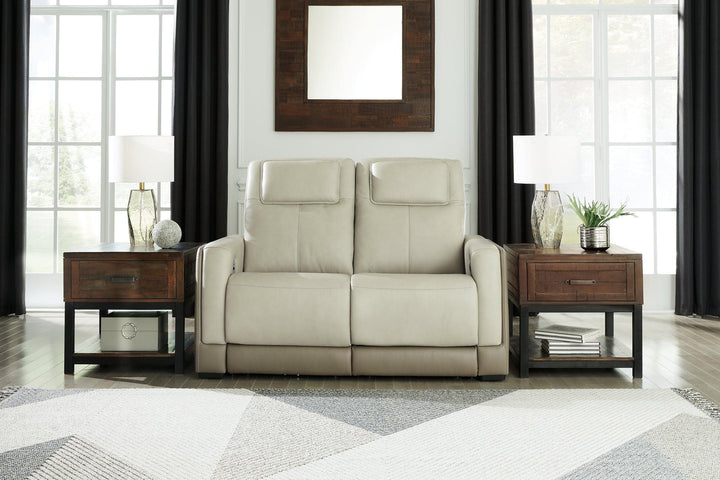 Battleville Power Reclining Loveseat U3070514 Almond Contemporary Motion Upholstery By AFI - sofafair.com