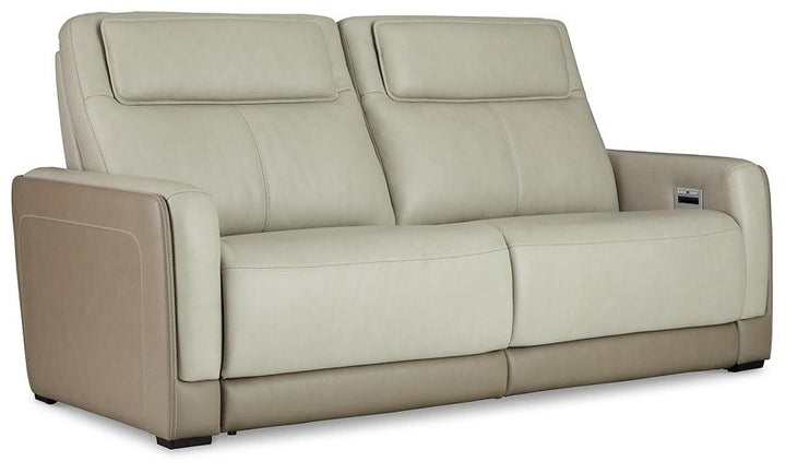 Battleville Power Reclining Sofa U3070547 Almond Contemporary Motion Upholstery By AFI - sofafair.com