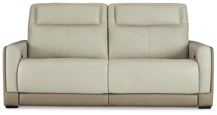 Battleville Power Reclining Sofa U3070547 Almond Contemporary Motion Upholstery By AFI - sofafair.com