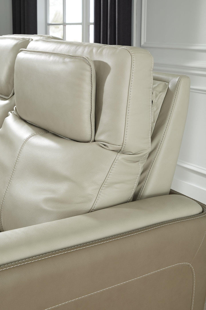 Battleville Power Reclining Loveseat U3070514 Almond Contemporary Motion Upholstery By AFI - sofafair.com