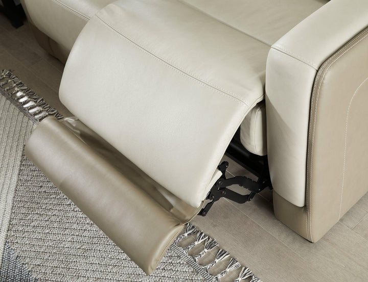 Battleville Power Reclining Sofa U3070547 Almond Contemporary Motion Upholstery By AFI - sofafair.com