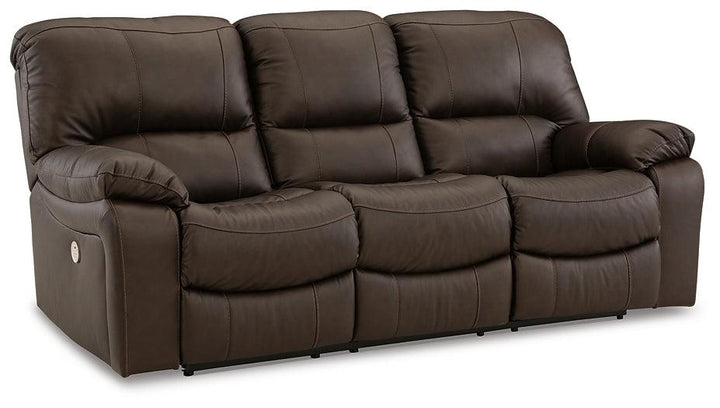 Leesworth Power Reclining Sofa U4380887 Dark Brown Contemporary Motion Upholstery By AFI - sofafair.com