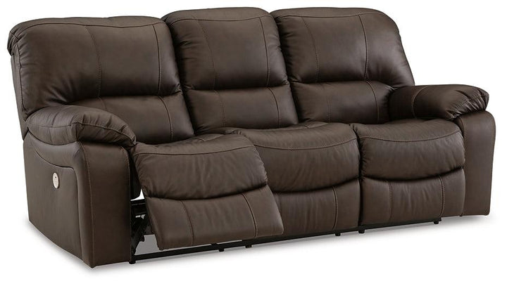 Leesworth Power Reclining Sofa U4380887 Dark Brown Contemporary Motion Upholstery By AFI - sofafair.com